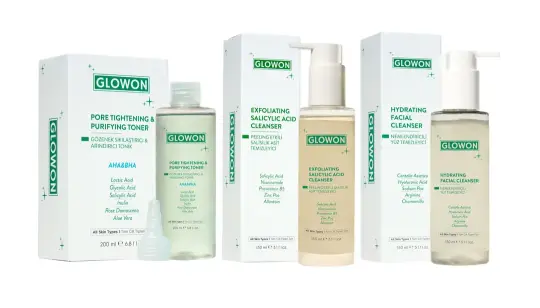 GLOWON Tam Cilt Temizliği Seti 3'lü - Tonik, Yüz ve Makyaj Temizleyici ile Gözenek Sıkılaştırma