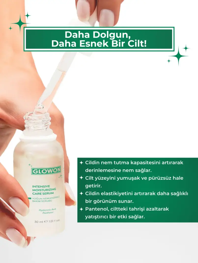 GLOWON Yoğun Nemlendirici Serum ve Kolajen Krem İçeren İkili Set - Dolgunluk ve Esneklik - 3